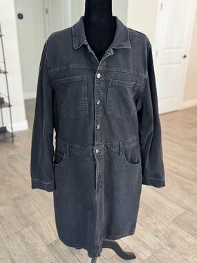 GAP Black Denim Knee-Length Dress Size 20